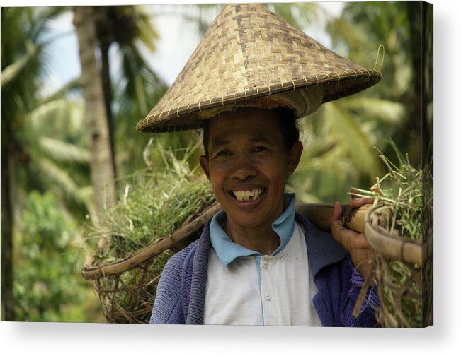 Indonesia Acrylic Print featuring the photograph The Life She Carries by Damian Morphou