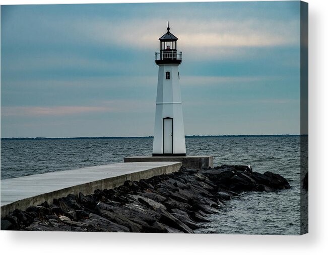 Jetty Acrylic Print featuring the photograph The Little Lighthouse by Cathy Kovarik