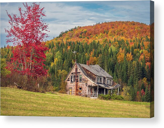 New Hampshire Acrylic Print featuring the photograph The Old Farmhouse - Pittsburg, NH October 2022 #3 by John Rowe