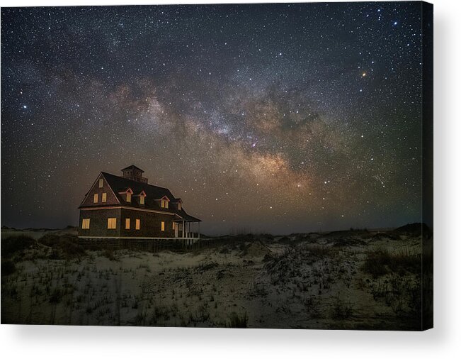 Night Sky Acrylic Print featuring the photograph The Outer Banks 219 by Robert Fawcett