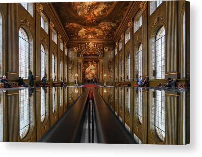 Painted Hall Acrylic Print featuring the photograph The Painted Hall in Greenwich by Andrew Lalchan
