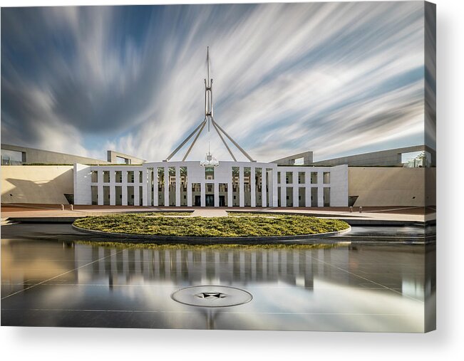 Parliament Of Australia Acrylic Print featuring the photograph The Parliament of Australia by Ari Rex