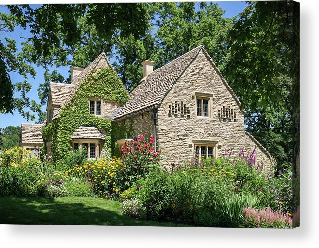 Greenfield Village Acrylic Print featuring the photograph A Cotswold Cottage by Robert Carter