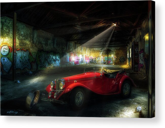 Abandoned Acrylic Print featuring the photograph The thieves den by Micah Offman