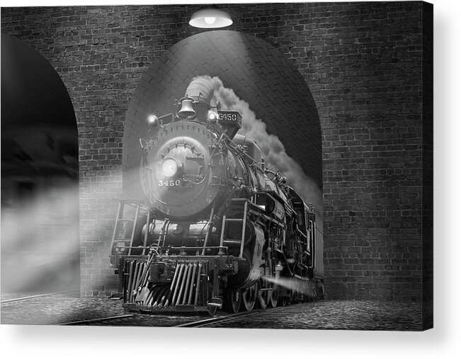 Steam Engine Acrylic Print featuring the photograph The Tunnels H by Mike McGlothlen