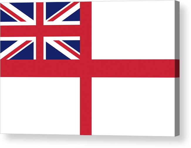 Britain Acrylic Print featuring the digital art The White Ensign by Roy Pedersen