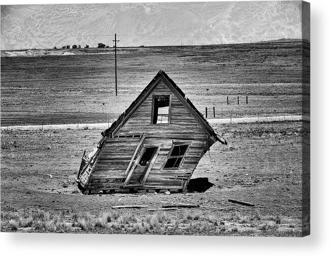 Homestead Acrylic Print featuring the photograph There was a Crooked House by Mary Lee Dereske