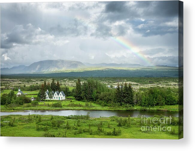 Iceland Acrylic Print featuring the photograph Thingvellir National Park, Iceland by Delphimages Photo Creations
