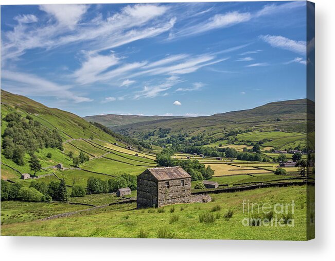 England Acrylic Print featuring the photograph Thwaite, Swaledale by Tom Holmes Photography