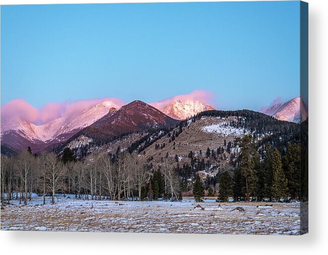 Rocky Mountain National Park Acrylic Print featuring the photograph Toward Mount Chapin in Winter by Douglas Wielfaert