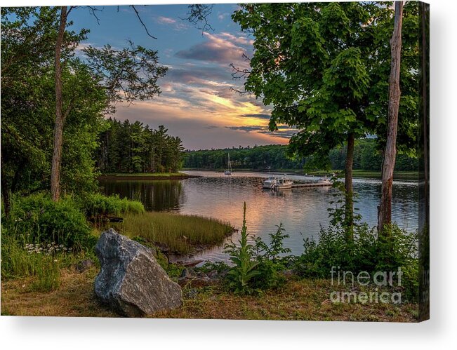 Maine Acrylic Print featuring the photograph Town Park by Karin Pinkham