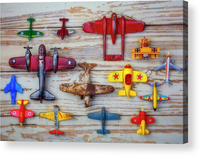 Toy Acrylic Print featuring the photograph Toy Airplanes by Garry Gay