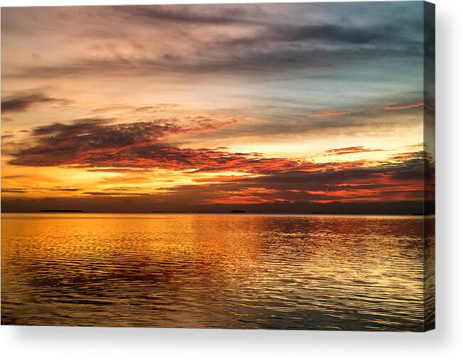 Scenics Acrylic Print featuring the photograph Tropical Sunset by Wolfgang Wörndl