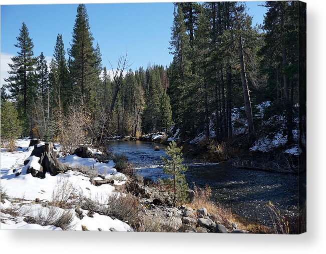 Truckee Acrylic Print featuring the photograph Truckee River Fall 2021 by Brent Knippel