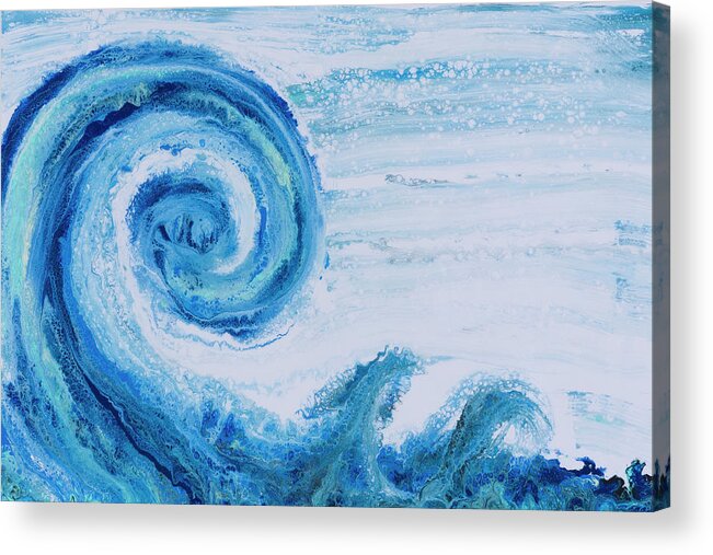 Seascape Acrylic Print featuring the painting Tsunami by Steve Shaw