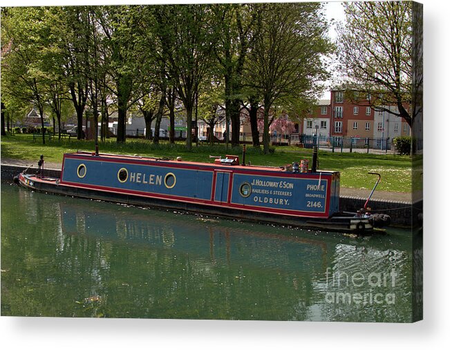 Canals Acrylic Print featuring the photograph Tug Boat Helen in Tipton Basin by Stephen Melia
