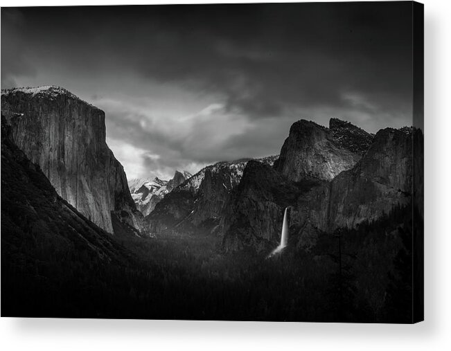 Ansel Adams Acrylic Print featuring the photograph Tunnel View in Yosemite by Serge Ramelli