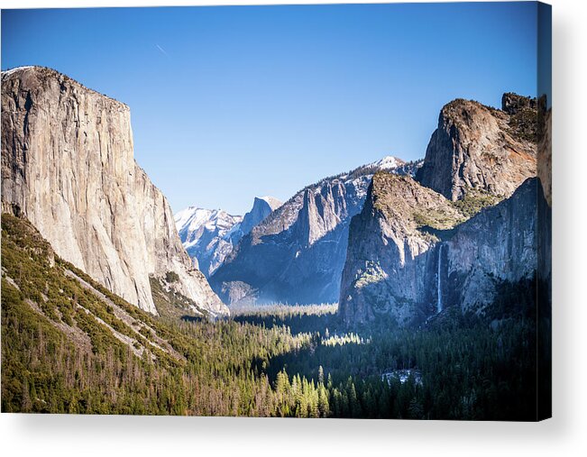 Yosemite Acrylic Print featuring the photograph Tunnel View of Yosemite by Aileen Savage