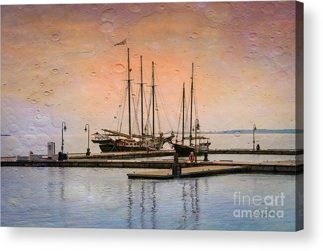 Schooner Acrylic Print featuring the photograph Two Schooners at Bay by Shelia Hunt