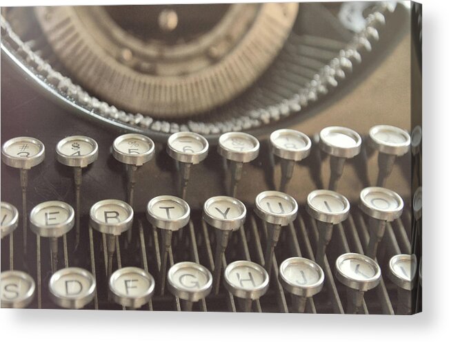 1933 Acrylic Print featuring the photograph Typing Keys by Jamart Photography