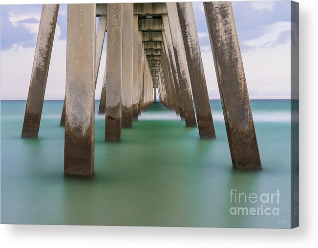 Navarre Acrylic Print featuring the photograph Under Navarre Beach Pier by Jennifer White