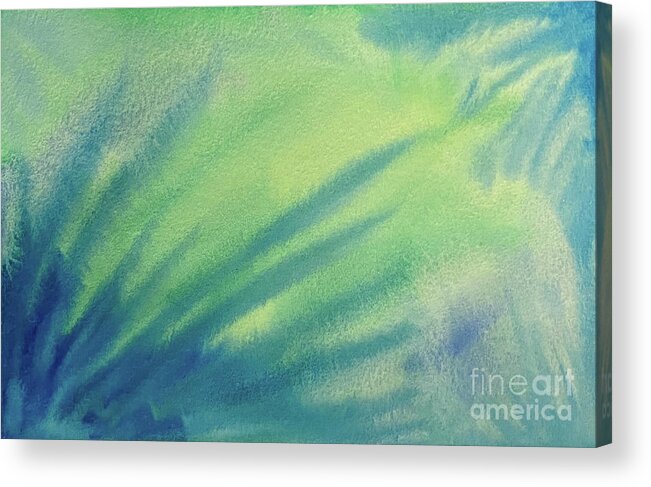 Abstract Acrylic Print featuring the painting Under Sea Abstract by Lisa Neuman