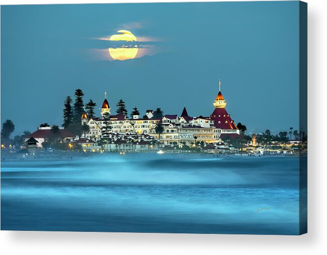 Coronado Ca Acrylic Print featuring the photograph Under the Blue Moon by Dan McGeorge