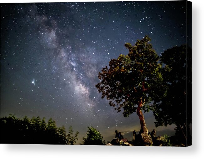 Pentax Acrylic Print featuring the photograph Under the Milky Way by Lori Coleman