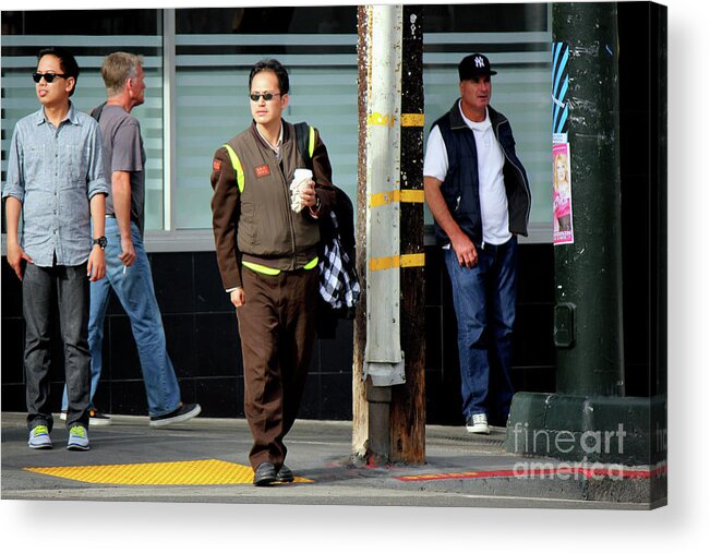 Street Scene Acrylic Print featuring the photograph Uniform Divergence by Michael May