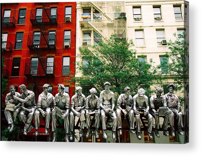 New York Acrylic Print featuring the photograph Metal Statue by Claude Taylor