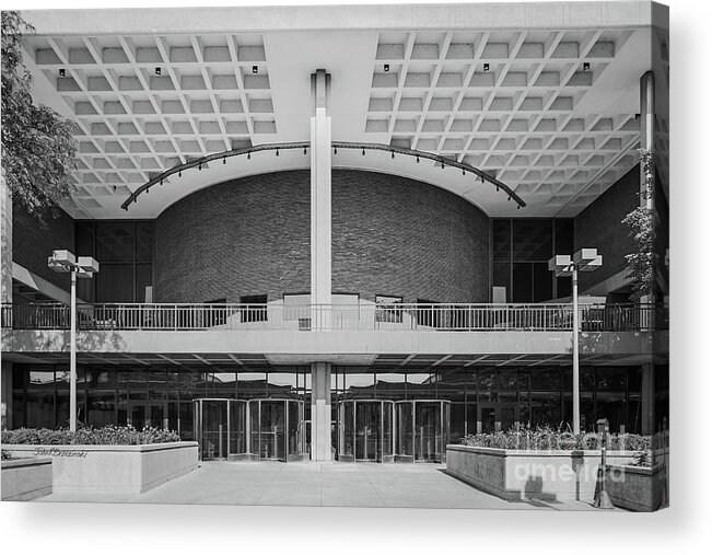 University Of Illinois Acrylic Print featuring the photograph University of Illinois at Chicago Student Center East by University Icons