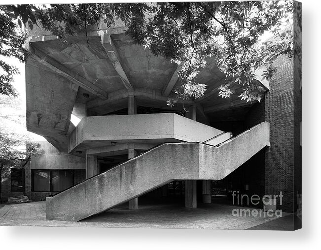 University Of Illinois Acrylic Print featuring the photograph University of Illinois Chicago Behavioral Science Building by University Icons