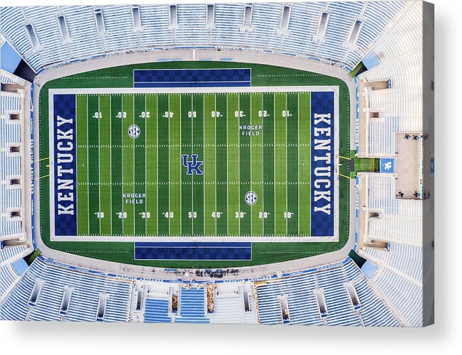 America Acrylic Print featuring the photograph University of Kentucky football field by Alexey Stiop