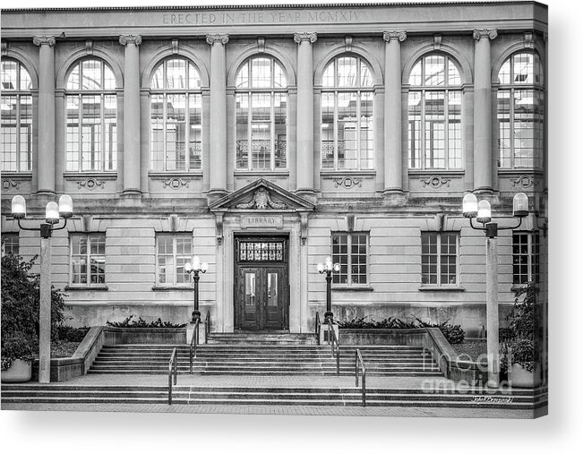 University Of Missouri Acrylic Print featuring the photograph University of Missouri Columbia Ellis Library by University Icons