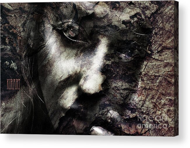 Portrait Acrylic Print featuring the mixed media Untitled 2023-0128 by Kira Bodensted
