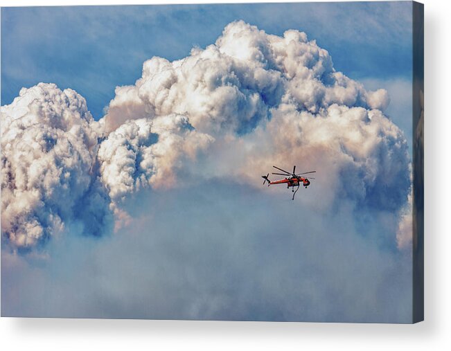 Wildfire Acrylic Print featuring the photograph Up In The Smoke by Ron Dubin