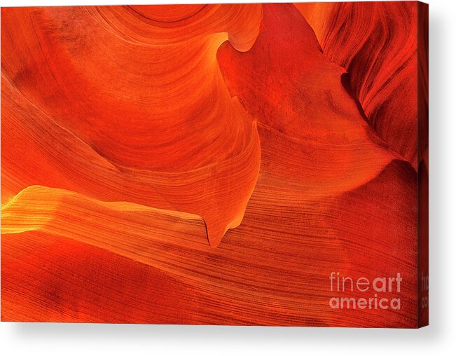 Dave Welling Acrylic Print featuring the photograph Upper Antelope Or Corkscrew Slot Canyon Detail by Dave Welling