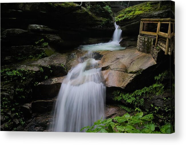 White Mountains Acrylic Print featuring the photograph Upper Sabbaday Falls by Patricia Caron