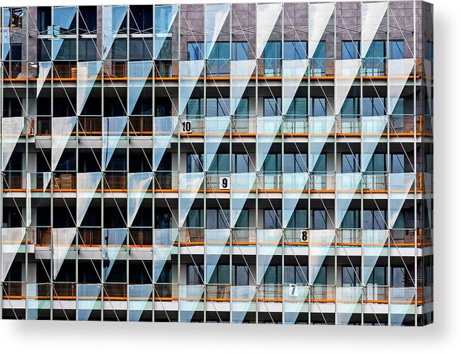 Architecture Acrylic Print featuring the photograph Urban geometry by Roberto Pagani
