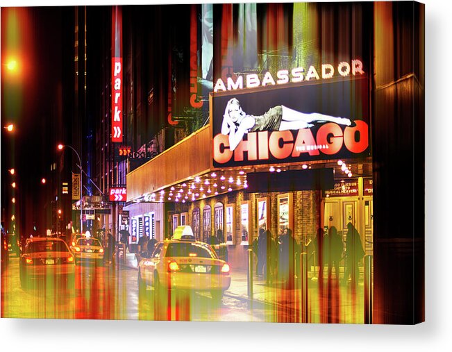 New York Acrylic Print featuring the photograph Urban Stretch - Broadway by Philippe HUGONNARD