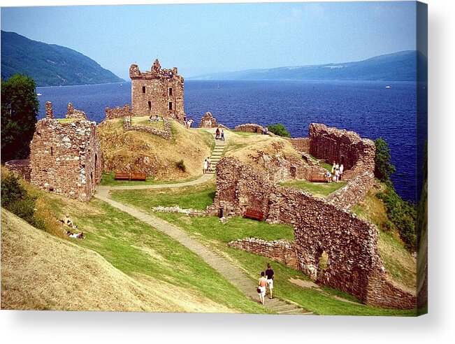 Urquhart Acrylic Print featuring the photograph Urquhart Castle on Loch Ness by Gordon James