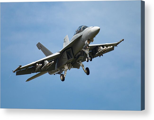 Fa/18 Super Hornet Acrylic Print featuring the digital art US Navy Super Hornet by Airpower Art
