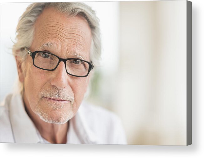 Handsome People Acrylic Print featuring the photograph USA, New Jersey, Jersey City, Portrait of senior man by Tetra Images