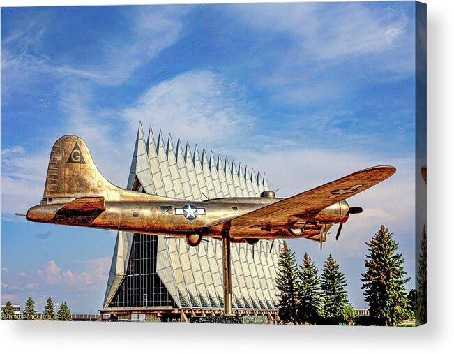 Usaf Academy Acrylic Print featuring the photograph USAF Academy B-17 by Tommy Anderson