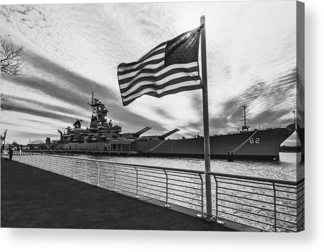 Navy Acrylic Print featuring the photograph USS New Jersey by Kevin Plant