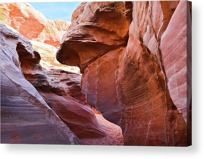 Valley Of Fire State Park Acrylic Print featuring the photograph Valley of Fire Nevada Slot Canyon by Kyle Hanson