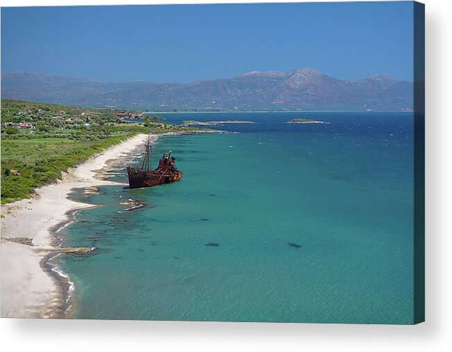 Beach Acrylic Print featuring the photograph Valtaki Beach in Mani, Greece by Sean Hannon