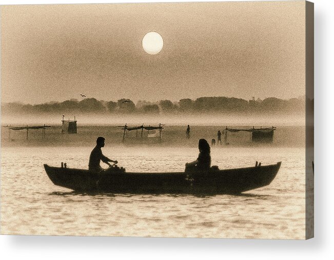 Photography Acrylic Print featuring the photograph Varanasi Boat Ride by Craig Boehman