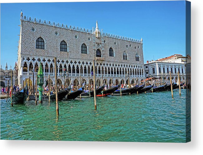 Gondola Acrylic Print featuring the photograph Venice - Gondolas by Yvonne Jasinski