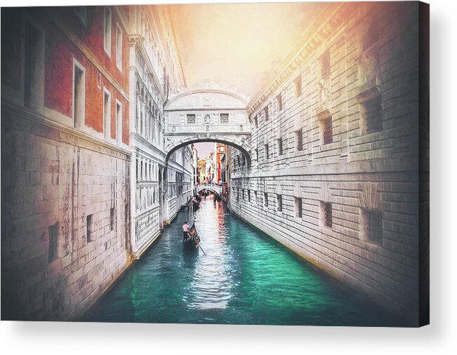 Bridge Of Sighs Acrylic Print featuring the photograph Venice Italy Bridge of Sighs by Carol Japp